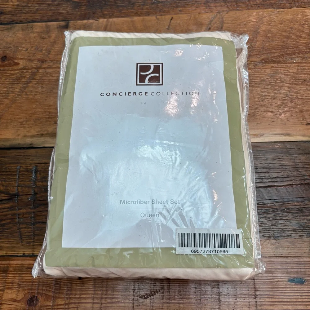 Concierge Collection Queen Microfiber Sheet Set Butter